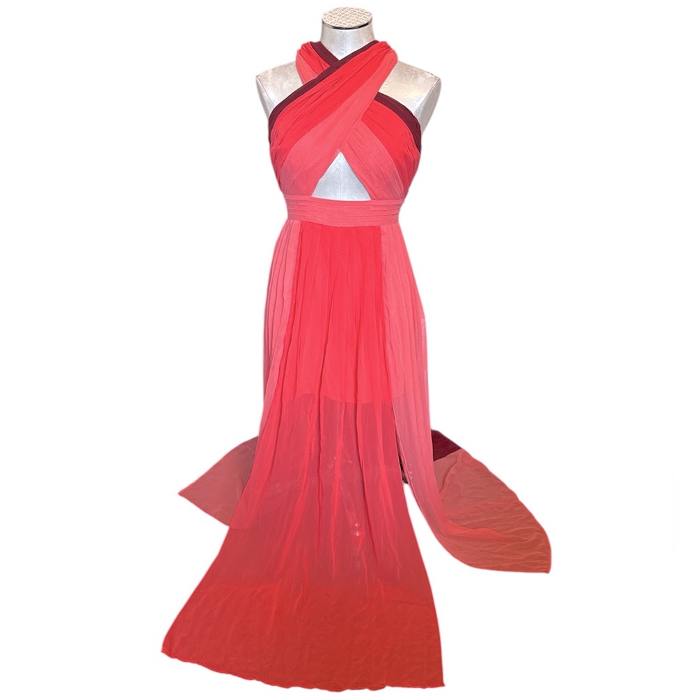 Ark & Co Women’s Evening Evening Dress Coral and Burgundy size Small